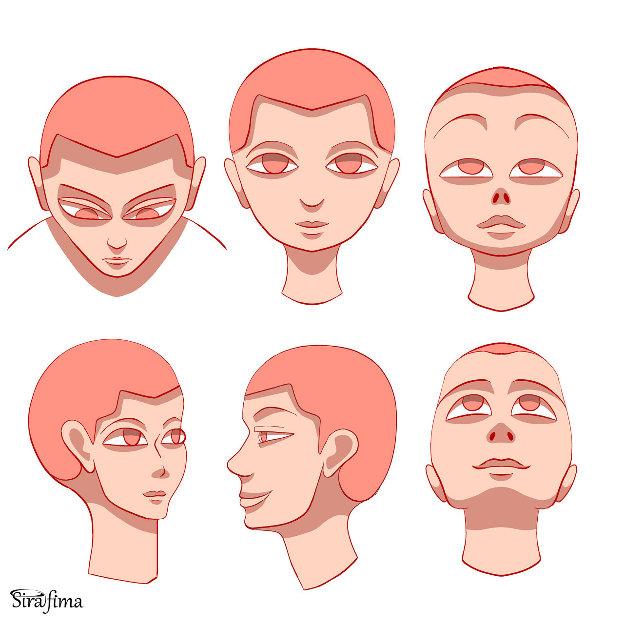 All My Learnt Head Angles by Sirafima on DeviantArt