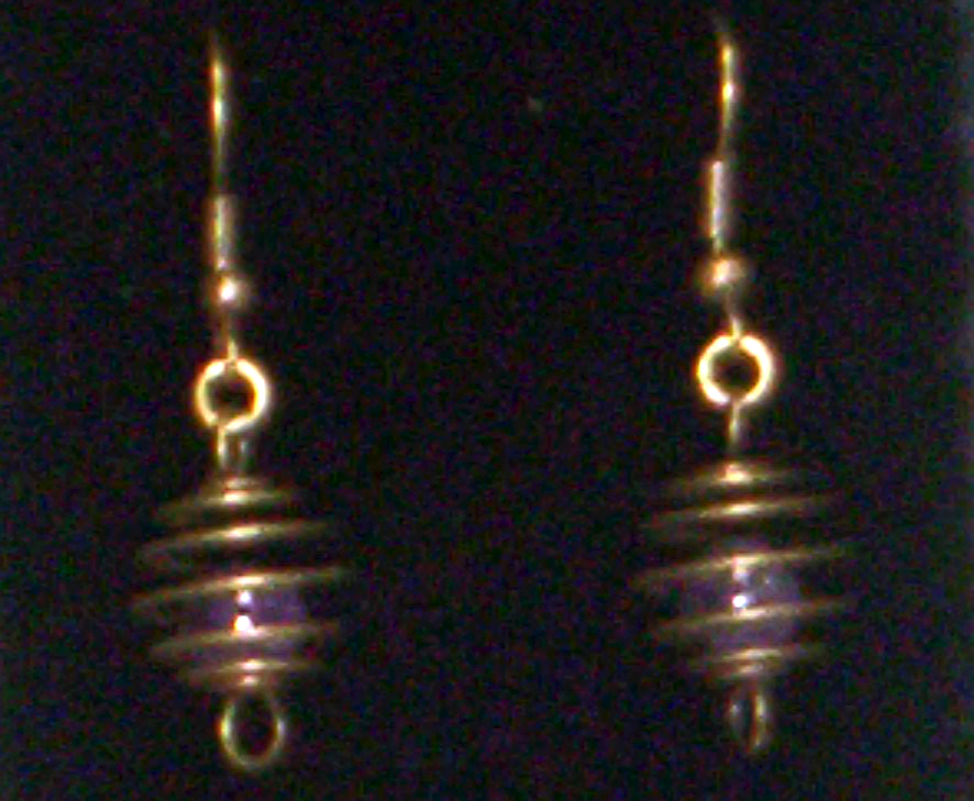 Basket Earrings - purple