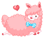 fluffy Cotton llama by cottoncritter