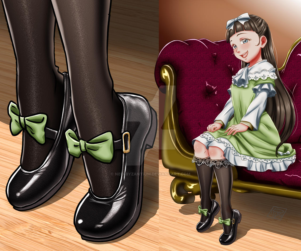 Jessica showing off her cute shoes