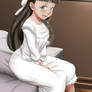 Jessica talking to you on her bed.