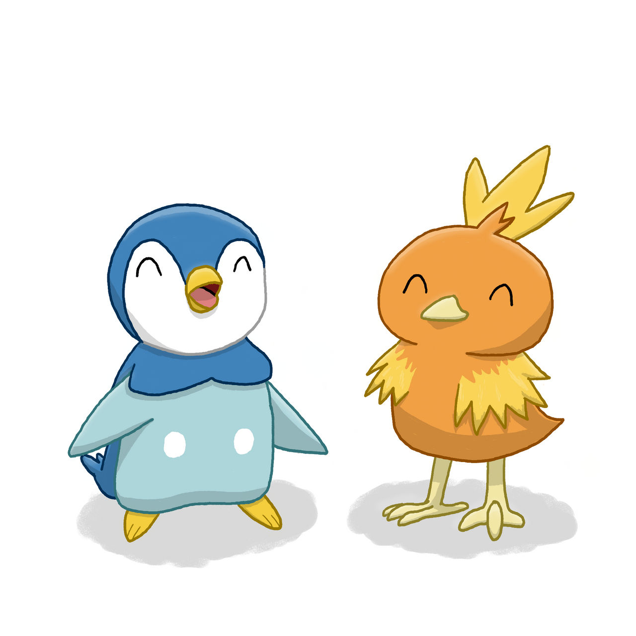Piplup and Torchic by Sunerine on DeviantArt