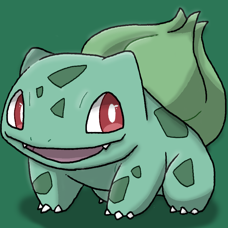 Fan art Digital art Cartoon, Shiny Bulbasaur, png