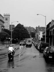 Driving on wet city streets