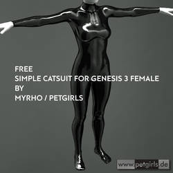 Free (simple) Catsuit for Genesis 3 female.