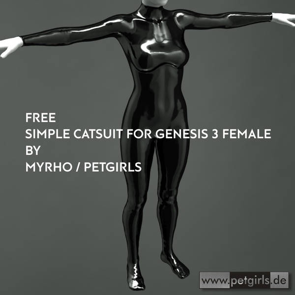Free (simple) Catsuit for Genesis 3 female. by My-Rho