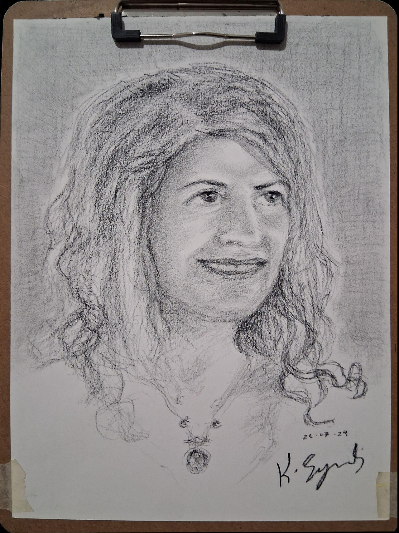 Charcoal portrait A4 Street-Art