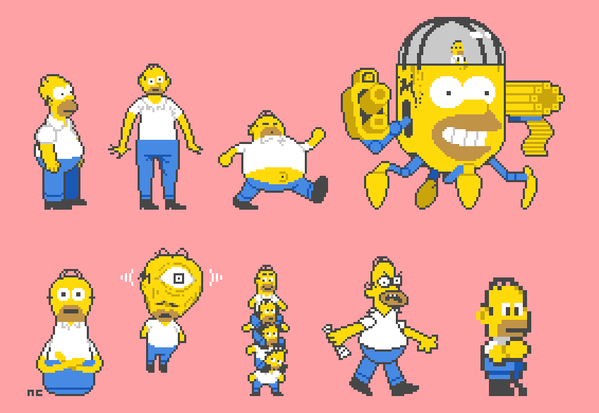 Arcade - Simpsons, The - Homer Simpson - The Spriters Resource