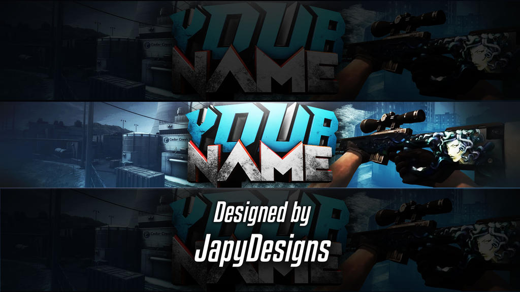 Banner template Cs Go V2 by JapyDesings on DeviantArt