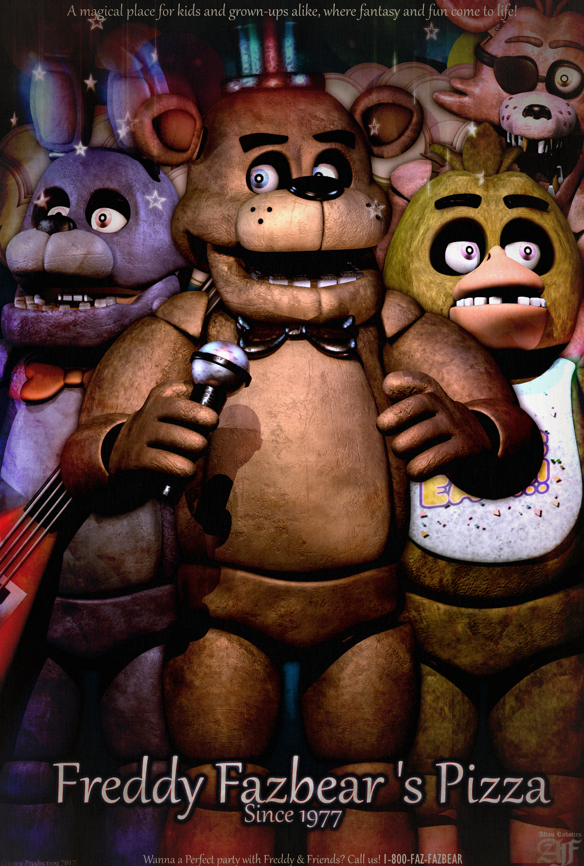 Freddy Fazbear Fnaf 1 Poster for Sale by QuestTheLynx