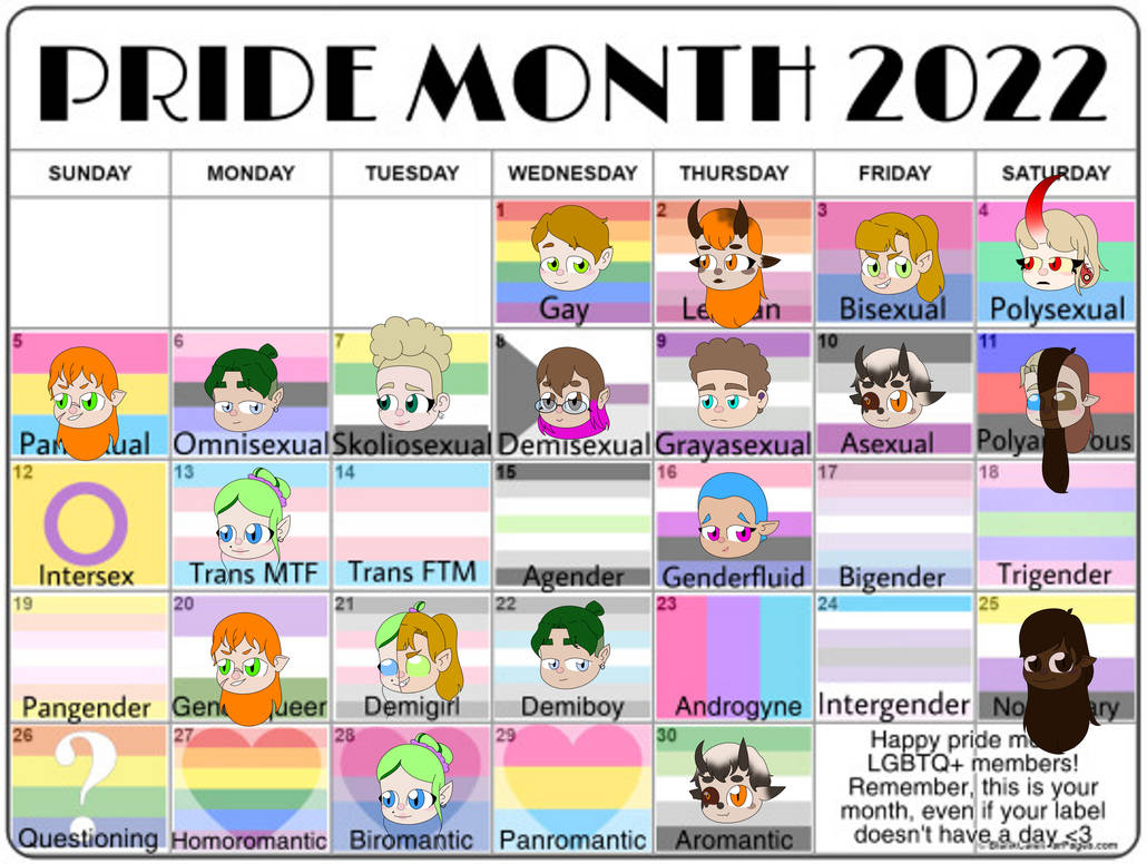 Pride Month Characters by KairaDuzArt on DeviantArt
