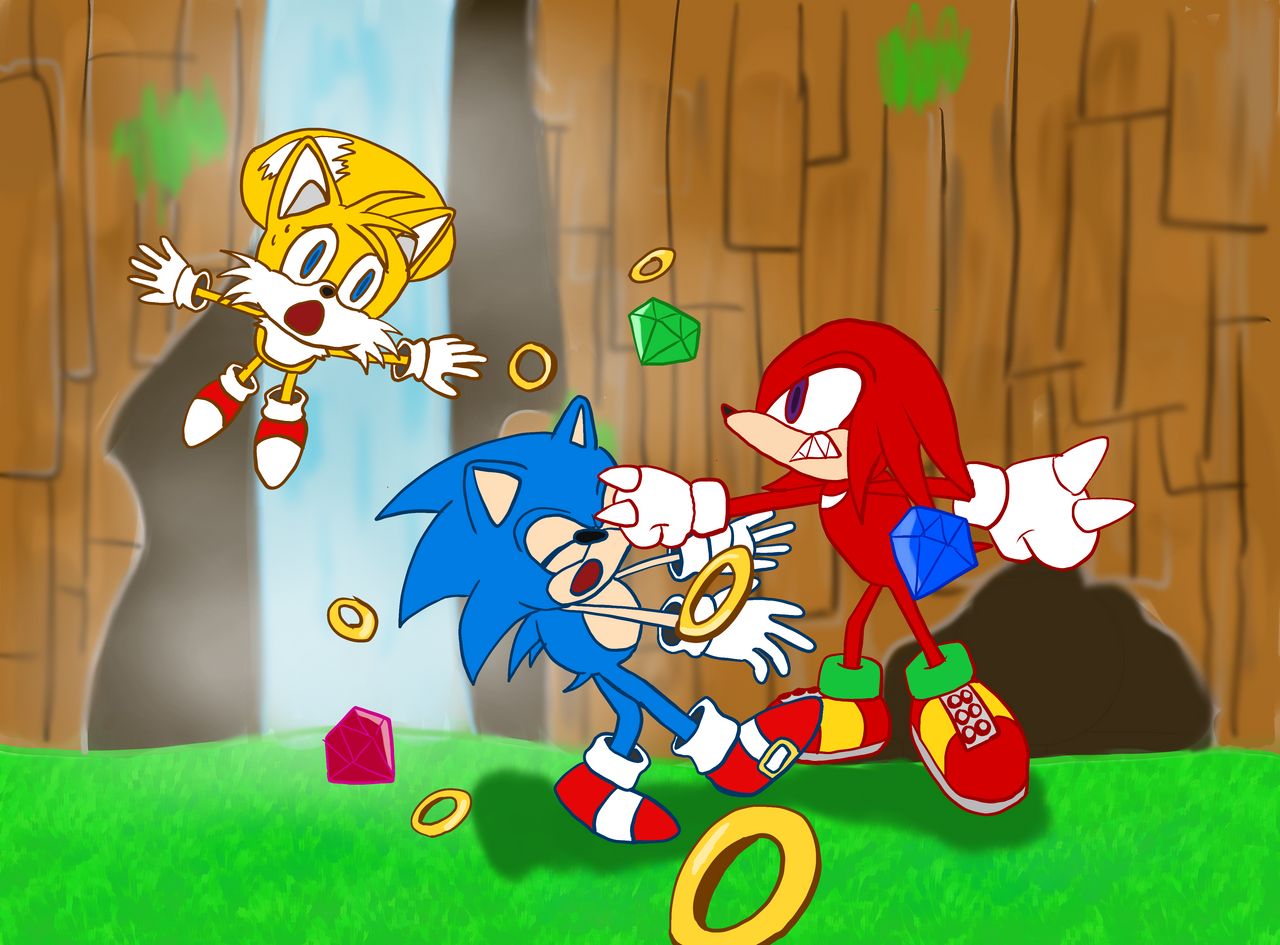 Sonic, Tails and Knuckles by ScopeTheHyena on DeviantArt