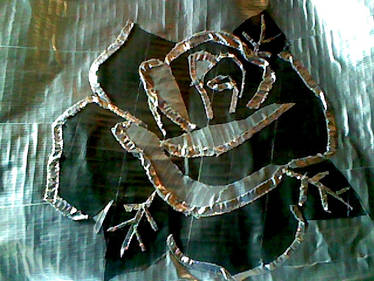 Duct tape shiny rose