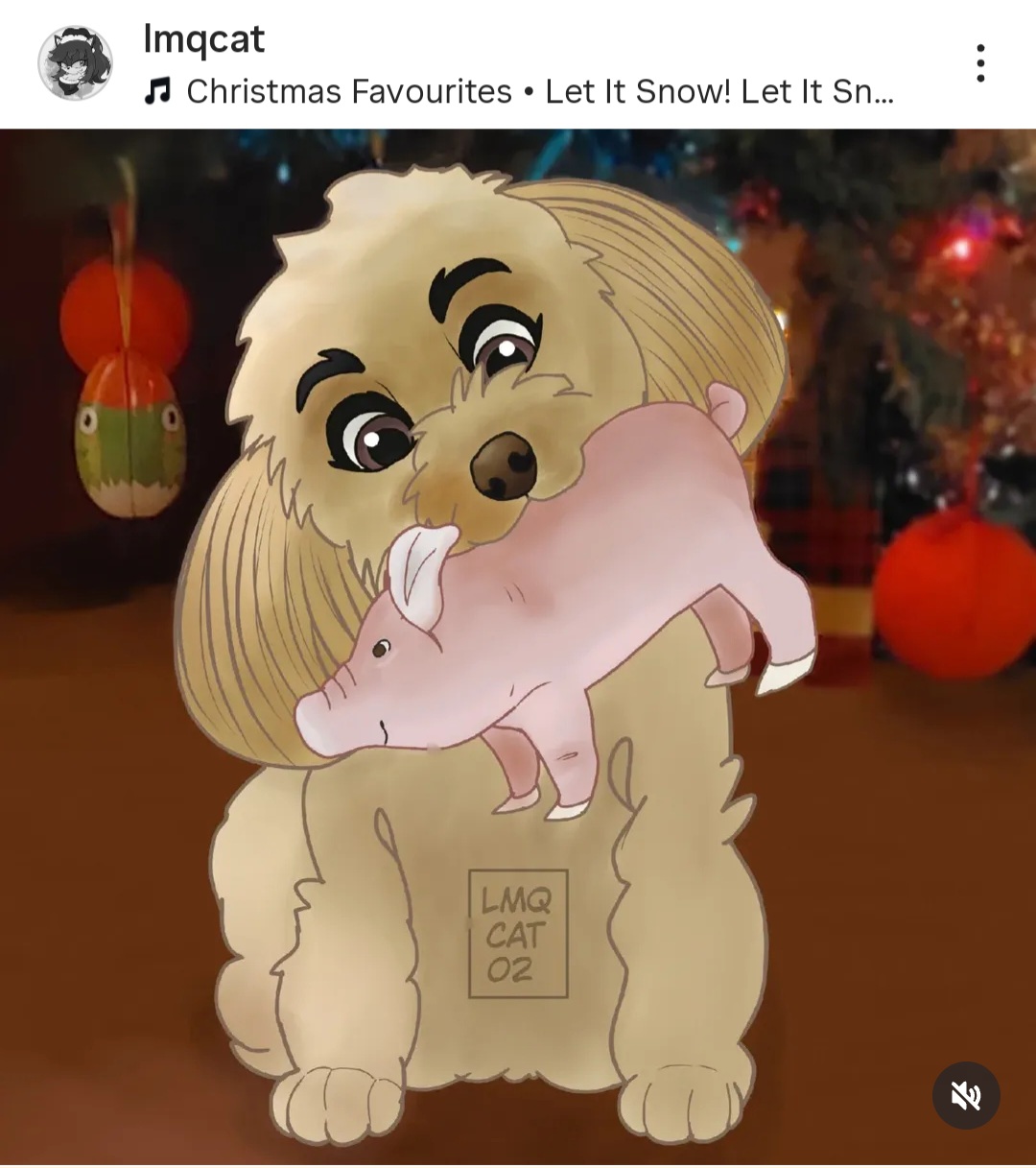 Gift caniche in disney style