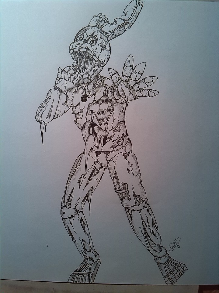 Springtrap drawing by Nikikinka555 on DeviantArt