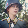 A woman in German army uniform.