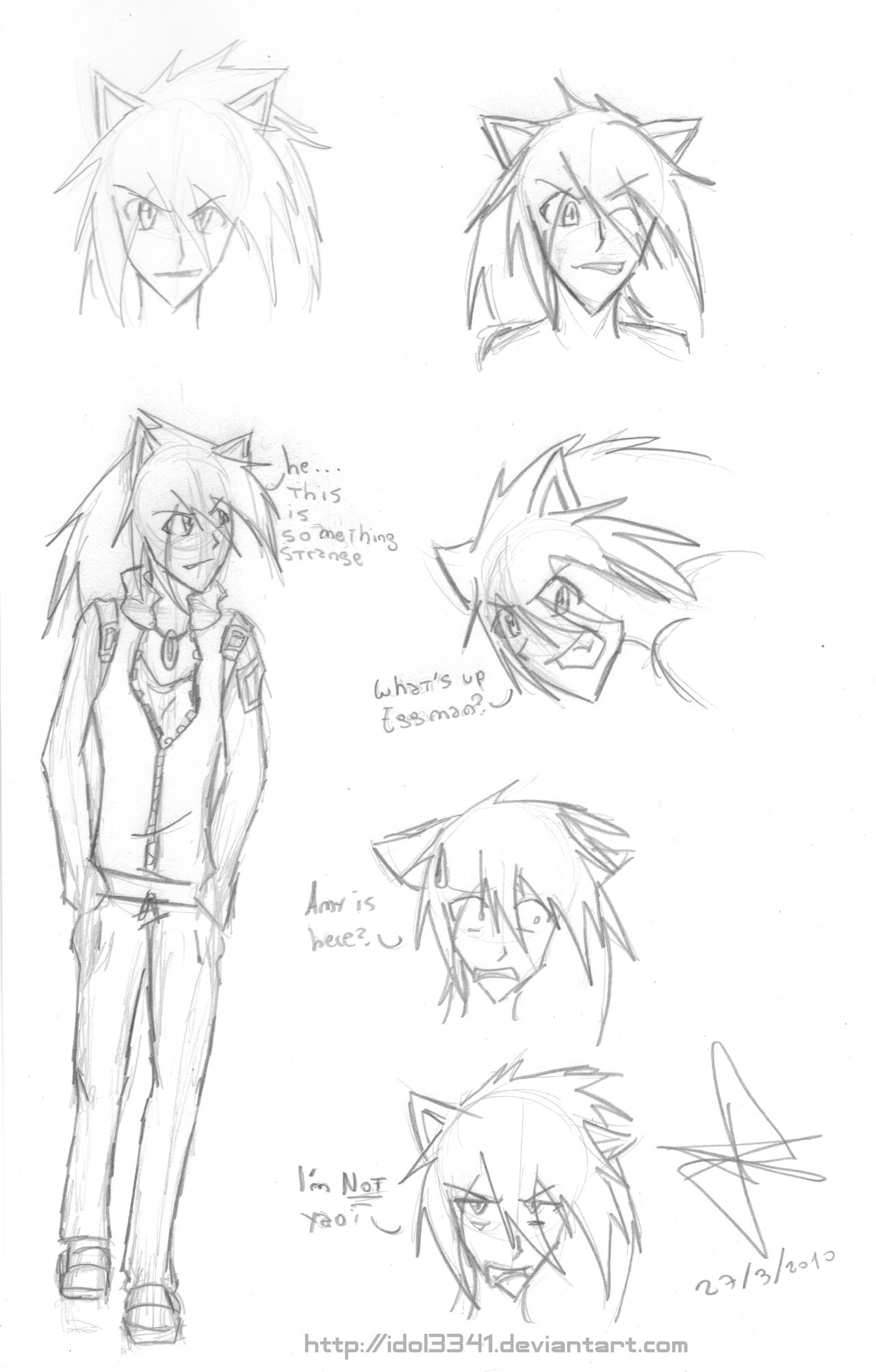 Sonic human sketch 2 by idolnya on DeviantArt