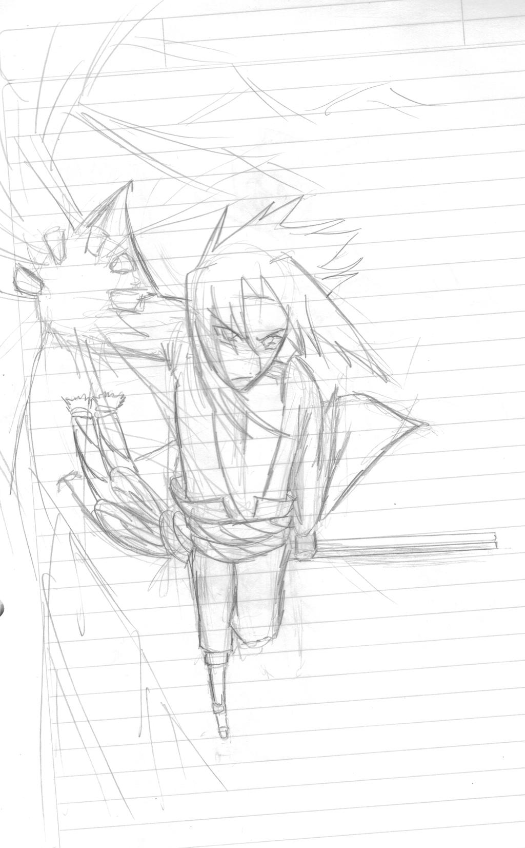 Sasuke chidori sketch