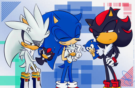 Sonic, Shadow & Silver the Hedeghogs, beckysonicfan