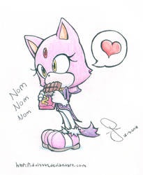 Young Blaze nom nom nom x3