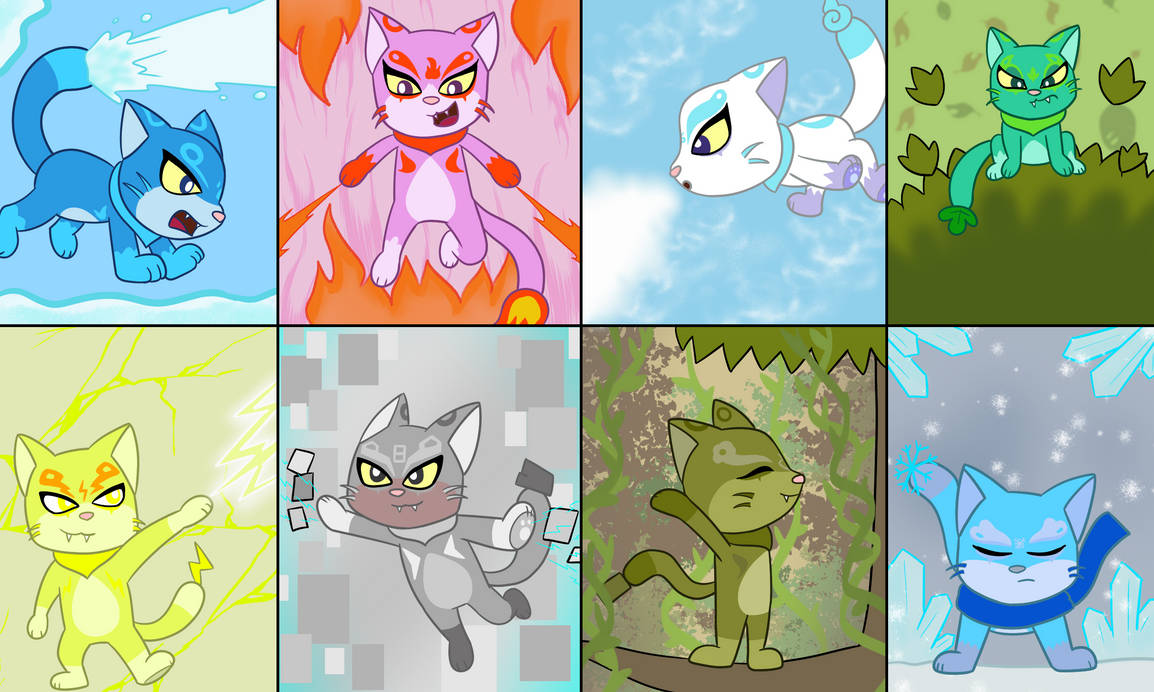 Elemental cats - A89iksm by Borontheplatypus on DeviantArt