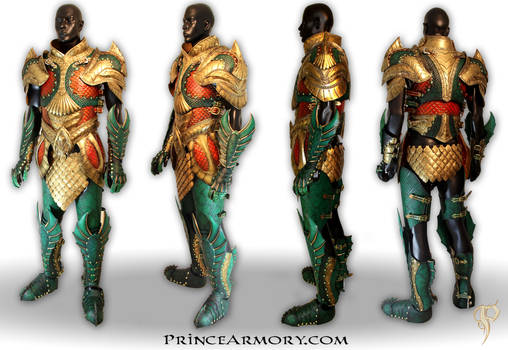 Medieval Aquaman Leather Armor Compiled View