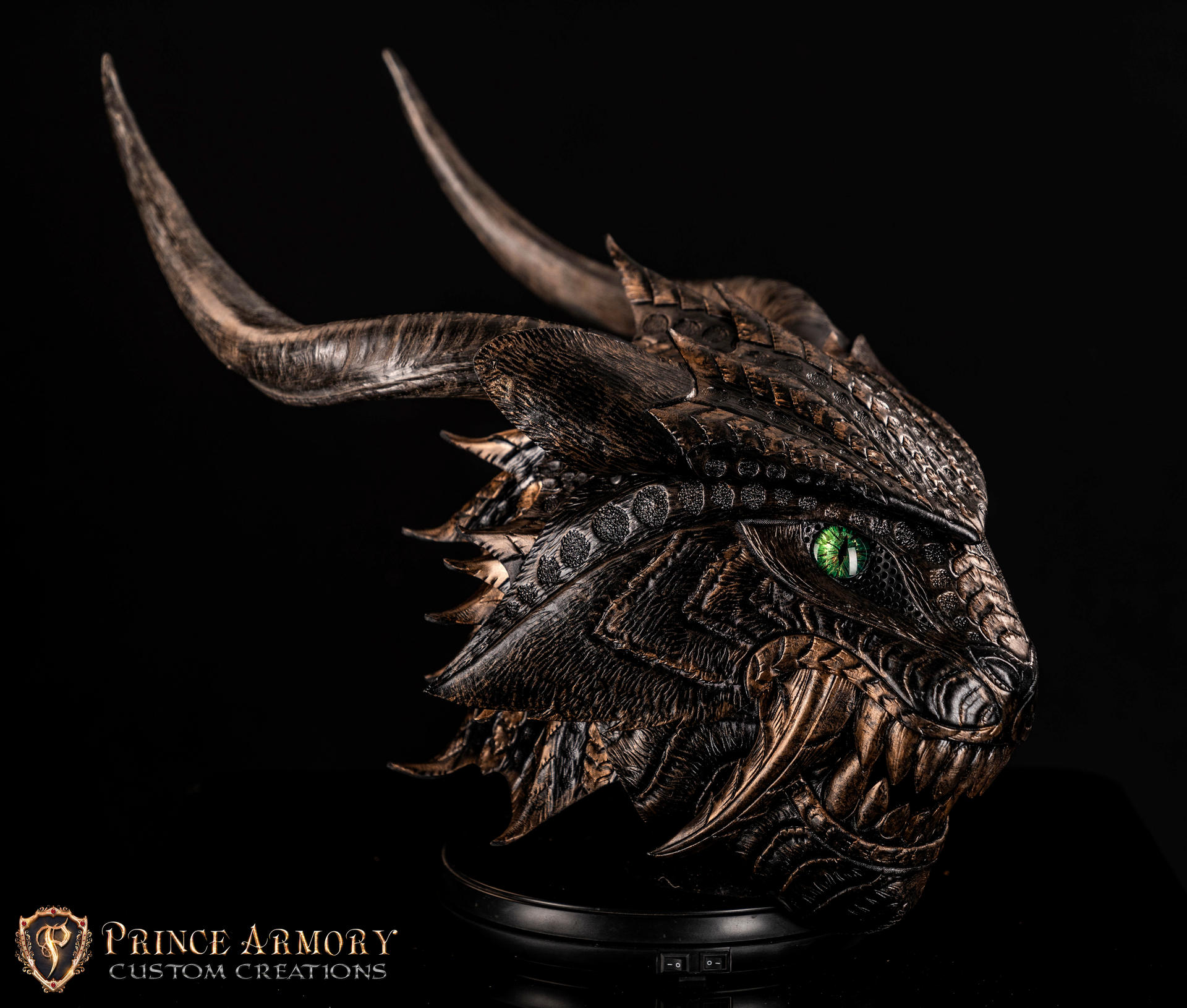 Tiger Dragon Leather Helmet by Azmal