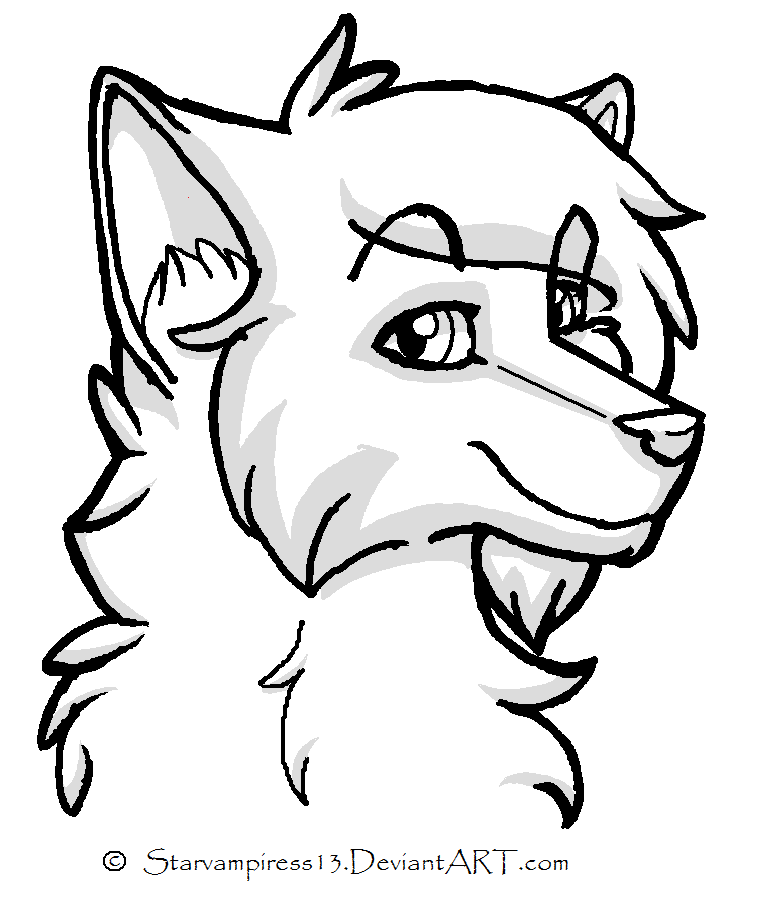 Free Cartoon Wolf Lineart by StarVampiress13 on DeviantArt Free Cartoon Wolf Lineart by StarVampiress13 on DeviantArt