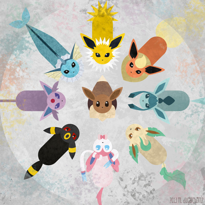 Eeveelutions by m-dugarchomp on DeviantArt