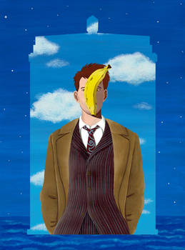 Surrealist Magritte TARDIS