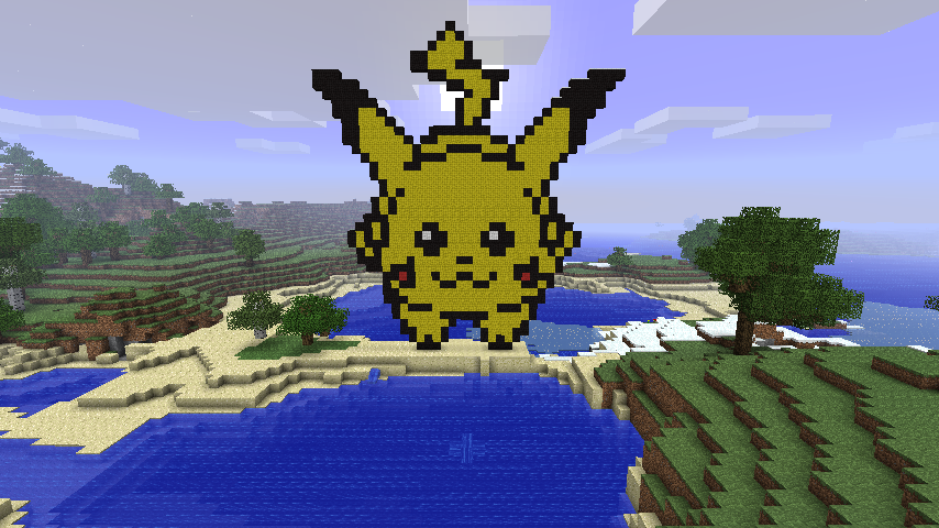 Pikachu in Minecraft by rainbowwingedkuriboh on DeviantArt