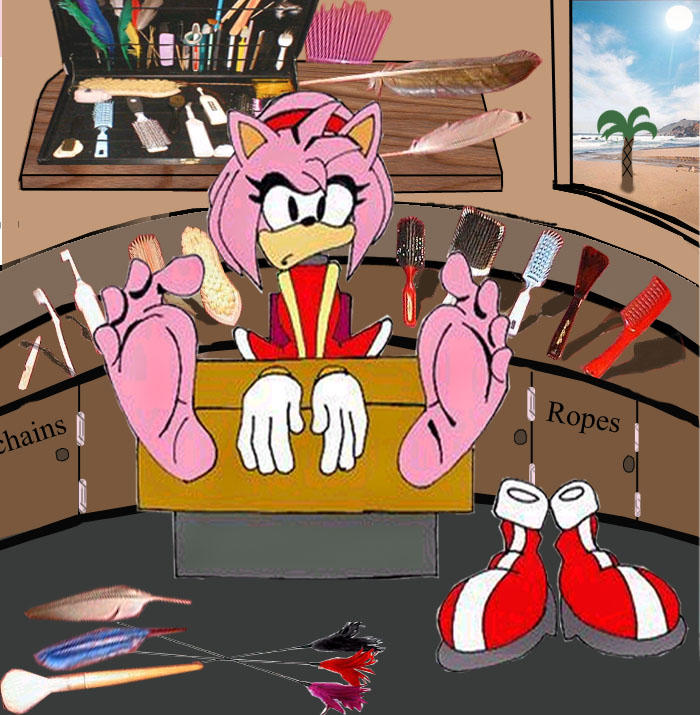 Amy Rose in stocks by Sir-Bombers on DeviantArt