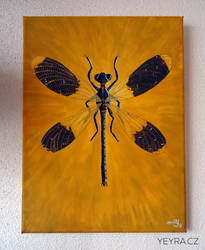 Dragonfly on canvas