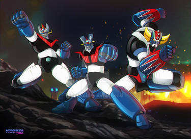 Mazinger Z, Great Mazinger and Grendizer