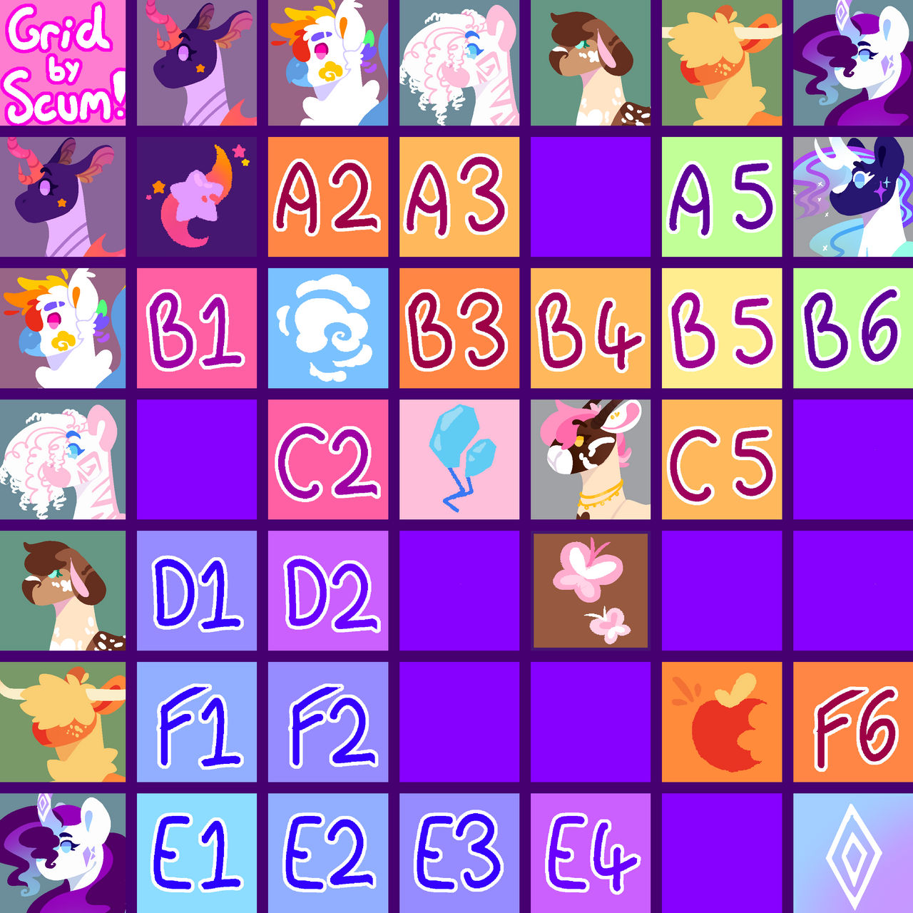 MLP CREATURE GRID : OPEN by pinkscum on DeviantArt