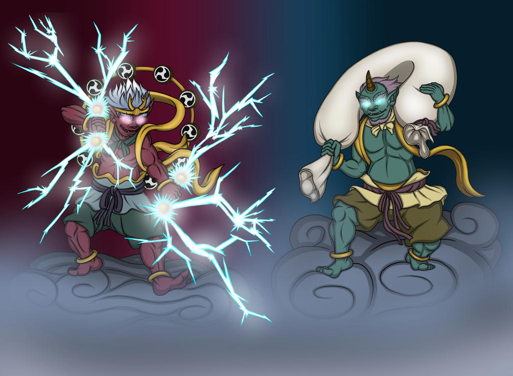 Fujin and Raijin by Zachary-Walter on DeviantArt