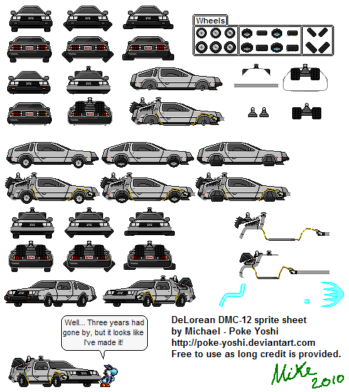 DeLorean Sprites Sheet