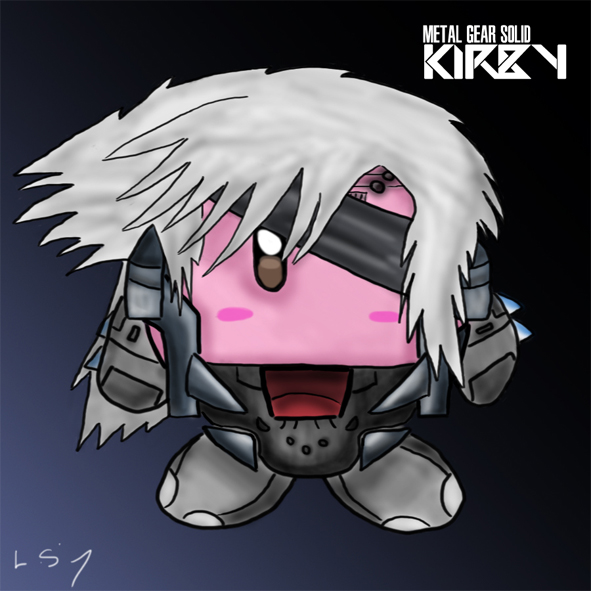 Kirby as Raiden - MGS: Rising