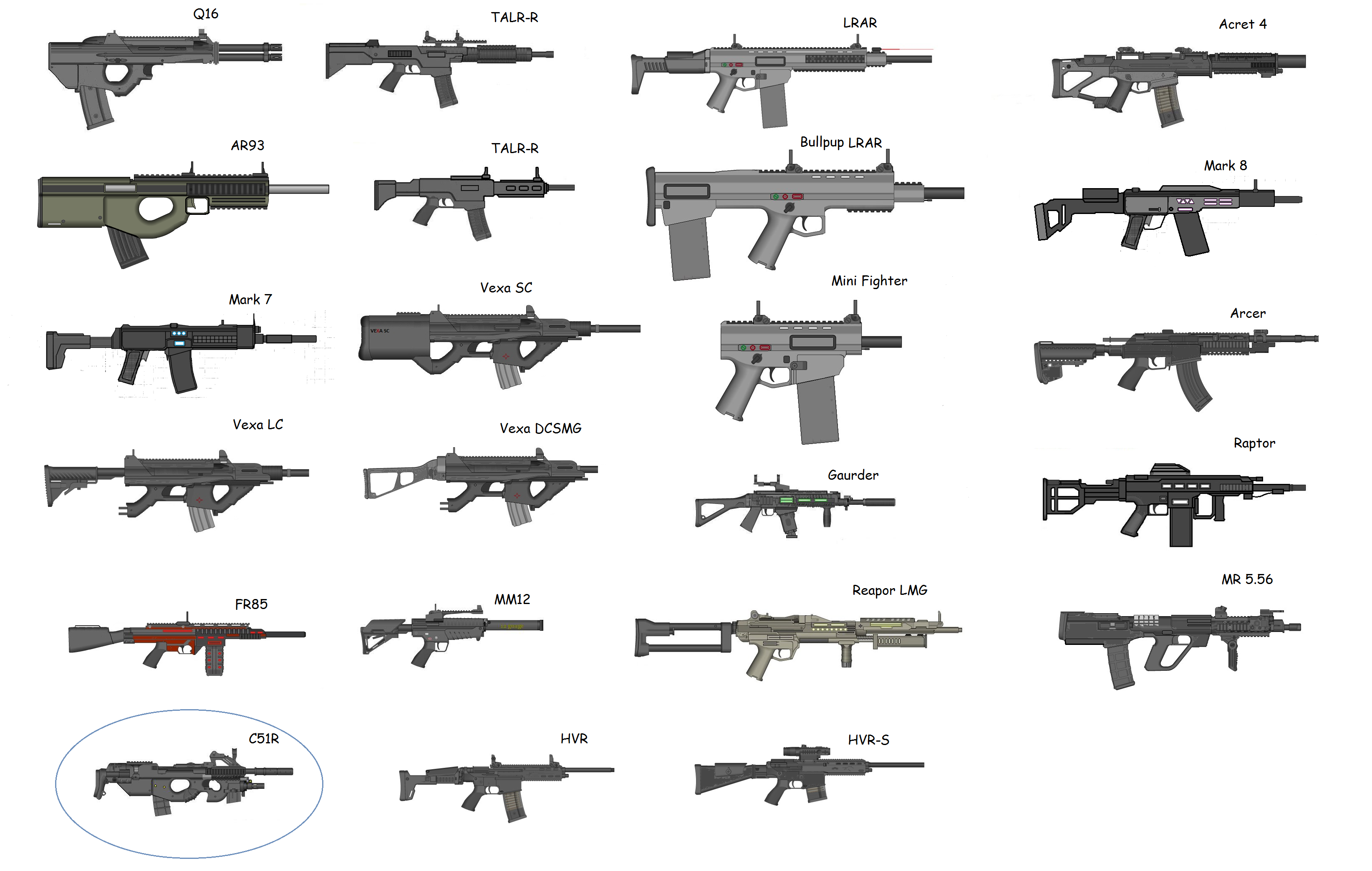Pistol Guns Names