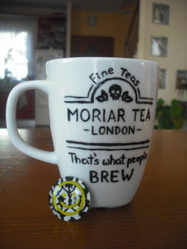 Moriartea mug and smiley face magnet