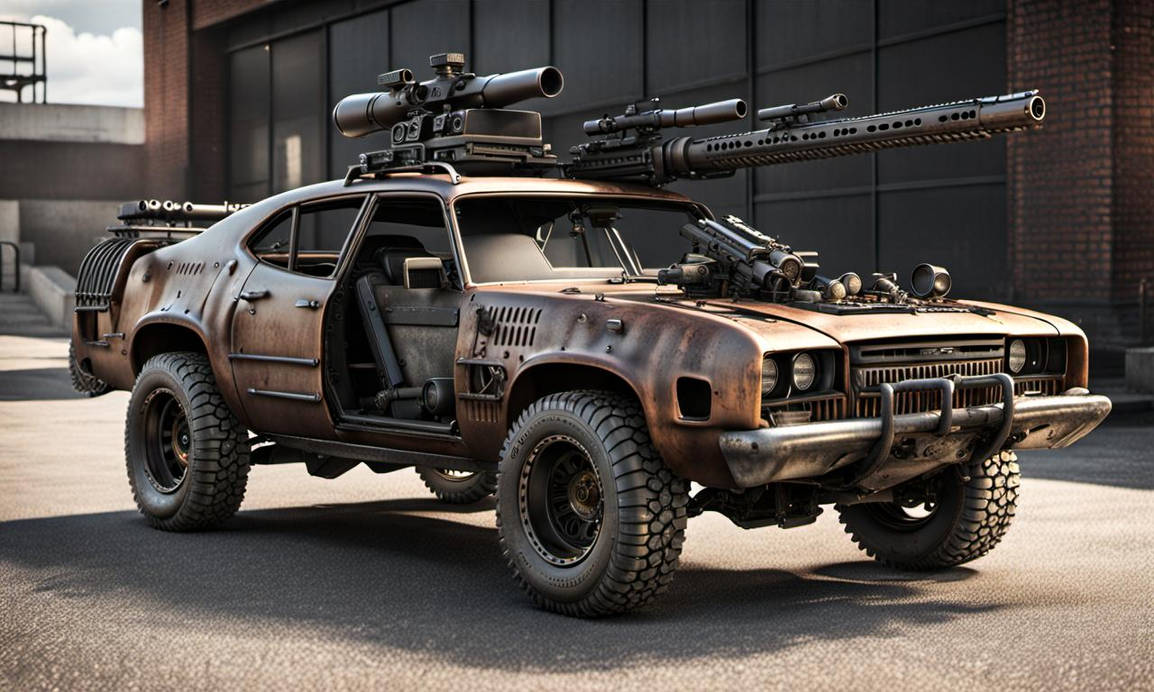 Postapocalyptic custom car with guns by Roadkill205 on DeviantArt