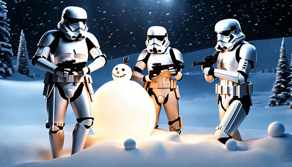 Snowman Ops Star Wars Stormtroopers building a Snowman by Roadkill205 on DeviantArt