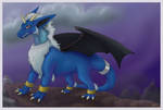 Black-winged dragon by Sabientje