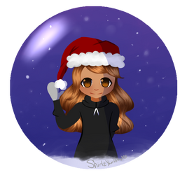 Christmas snow-globe chibi