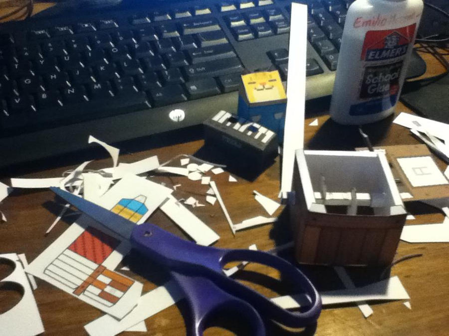 Papercraft mess by giraffesonparades on DeviantArt