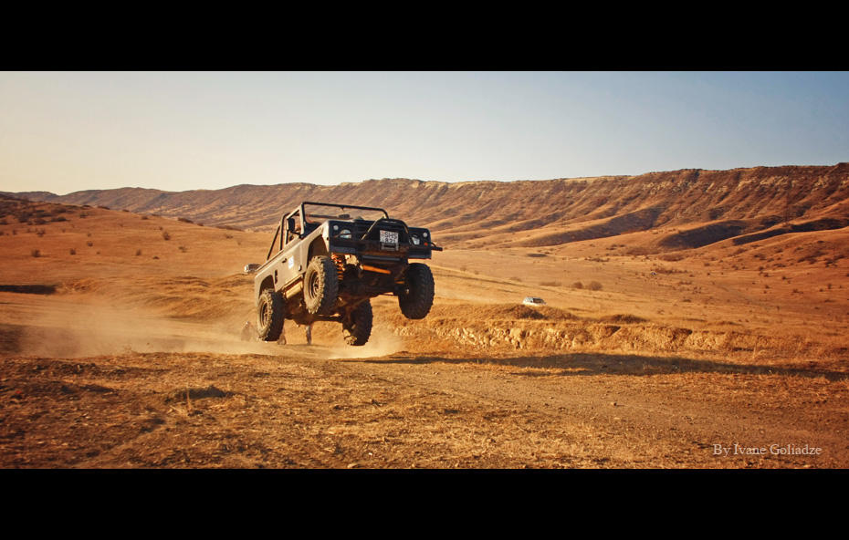Land Rover Defender 90 Jumping by IvaneGoliadze on DeviantArt