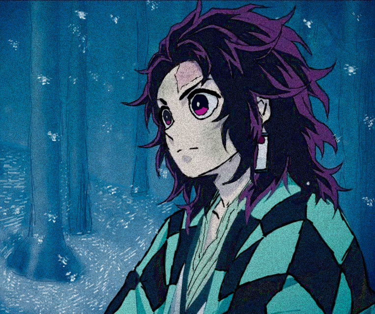 KNY - Long-haired Tanjiro by feshnie on DeviantArt