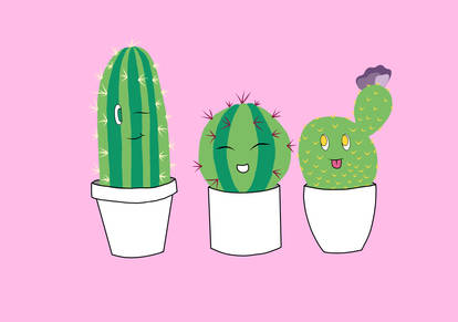 Cute Cacti Print