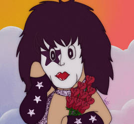 Paul Stanley but it's a care bear redraw