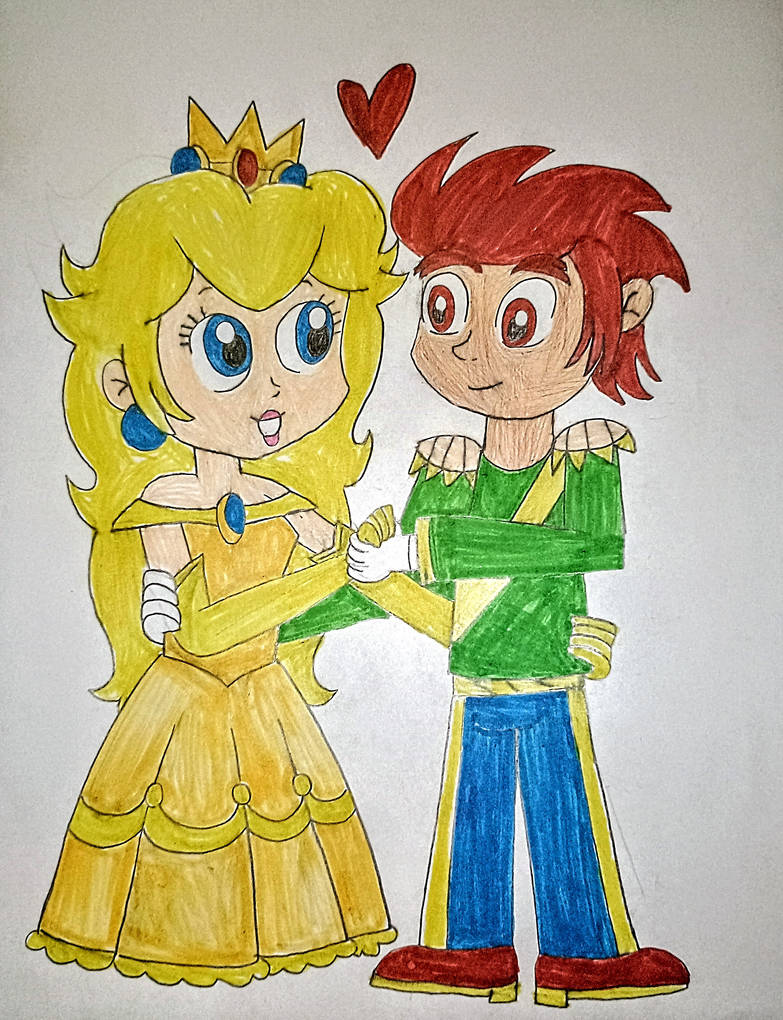 Human Prince Peach and Human Bowser as Belle and Prince Adam by PrincessPeachFan2023 ...